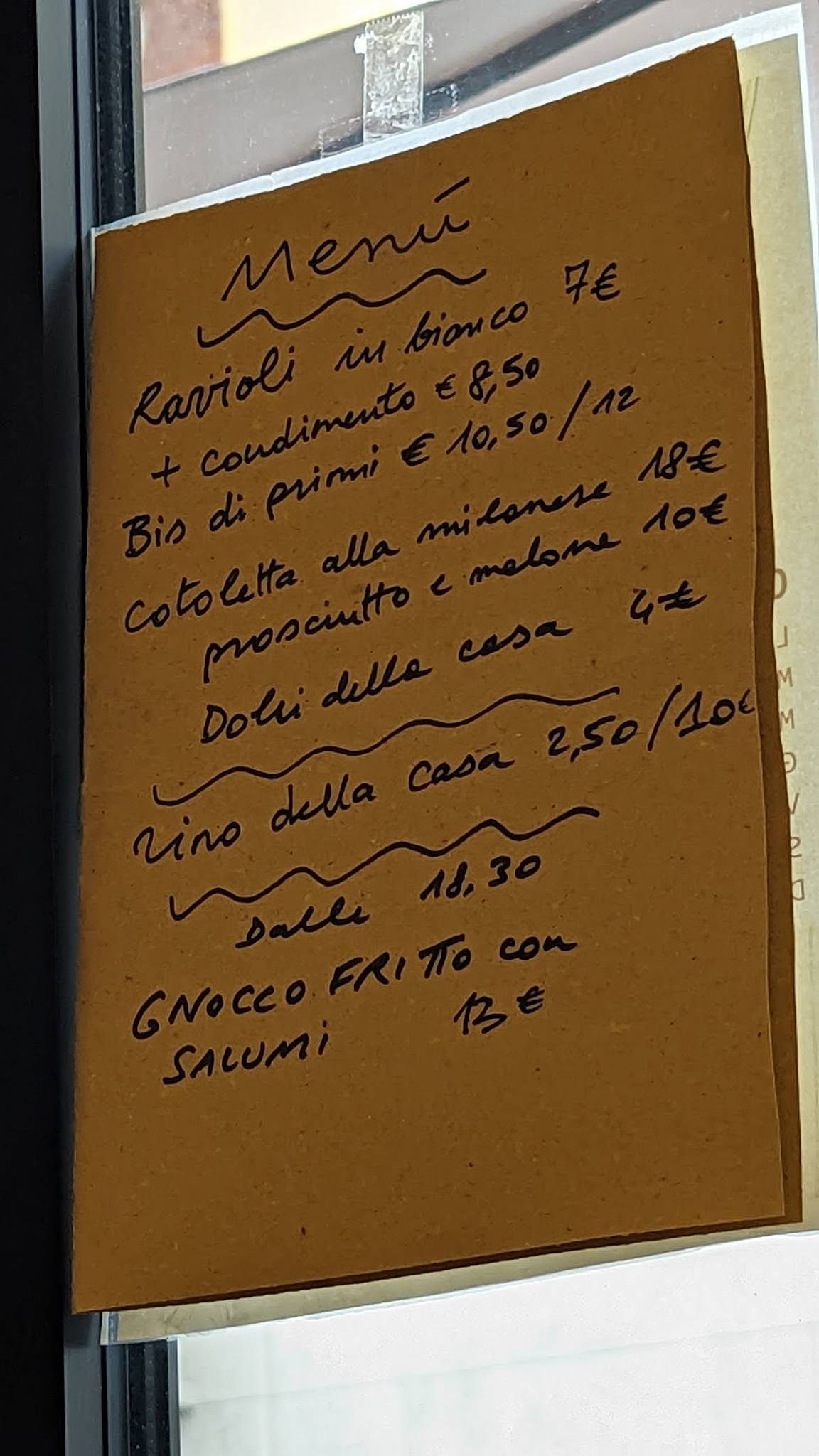 Menu di Centevot 