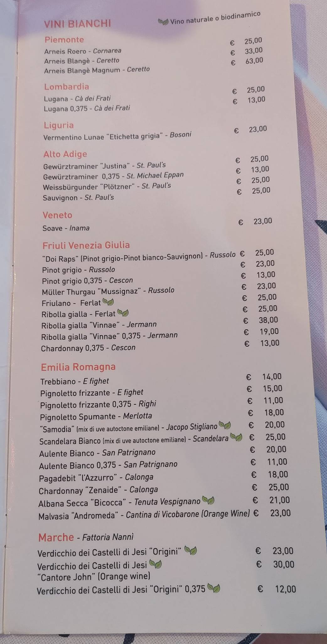 Menu di La Pescheria del Molo 