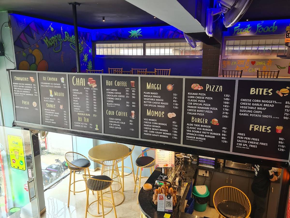 Chai Sutta Bar menu
