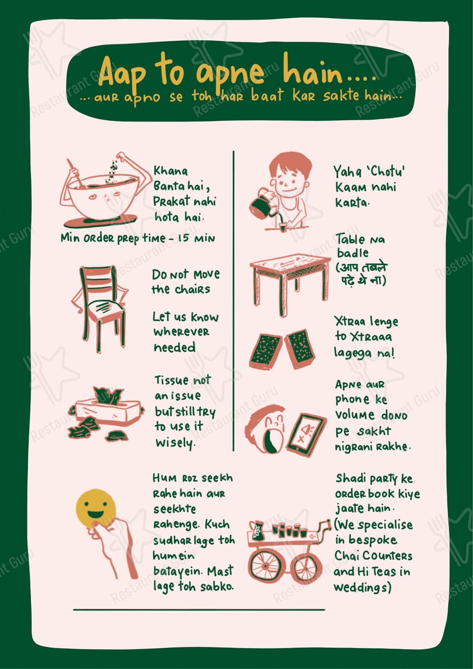 Menu for Chaisa Cafe in Jaipur