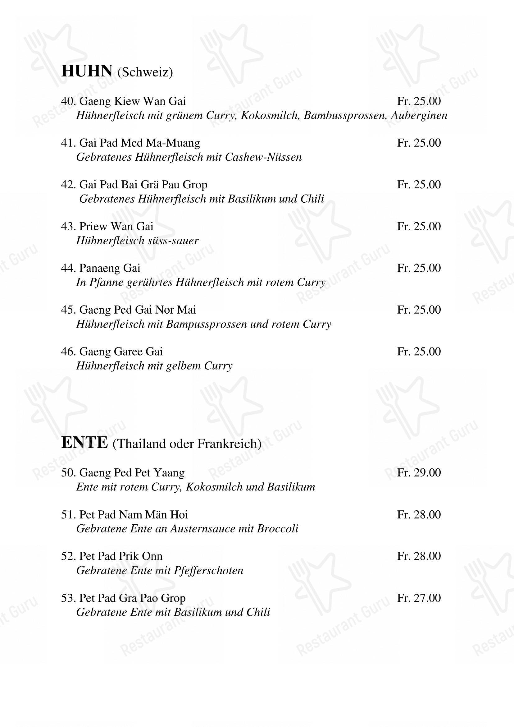 Menu per Chao Wang in Olten