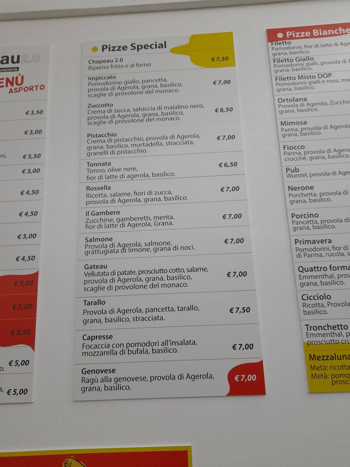 Menu di Chapeau 2.0 
