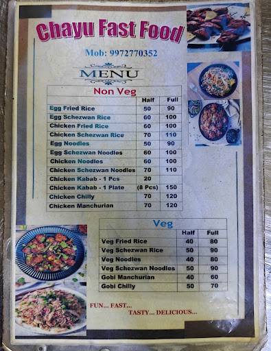 Chayoo Food Truck menu