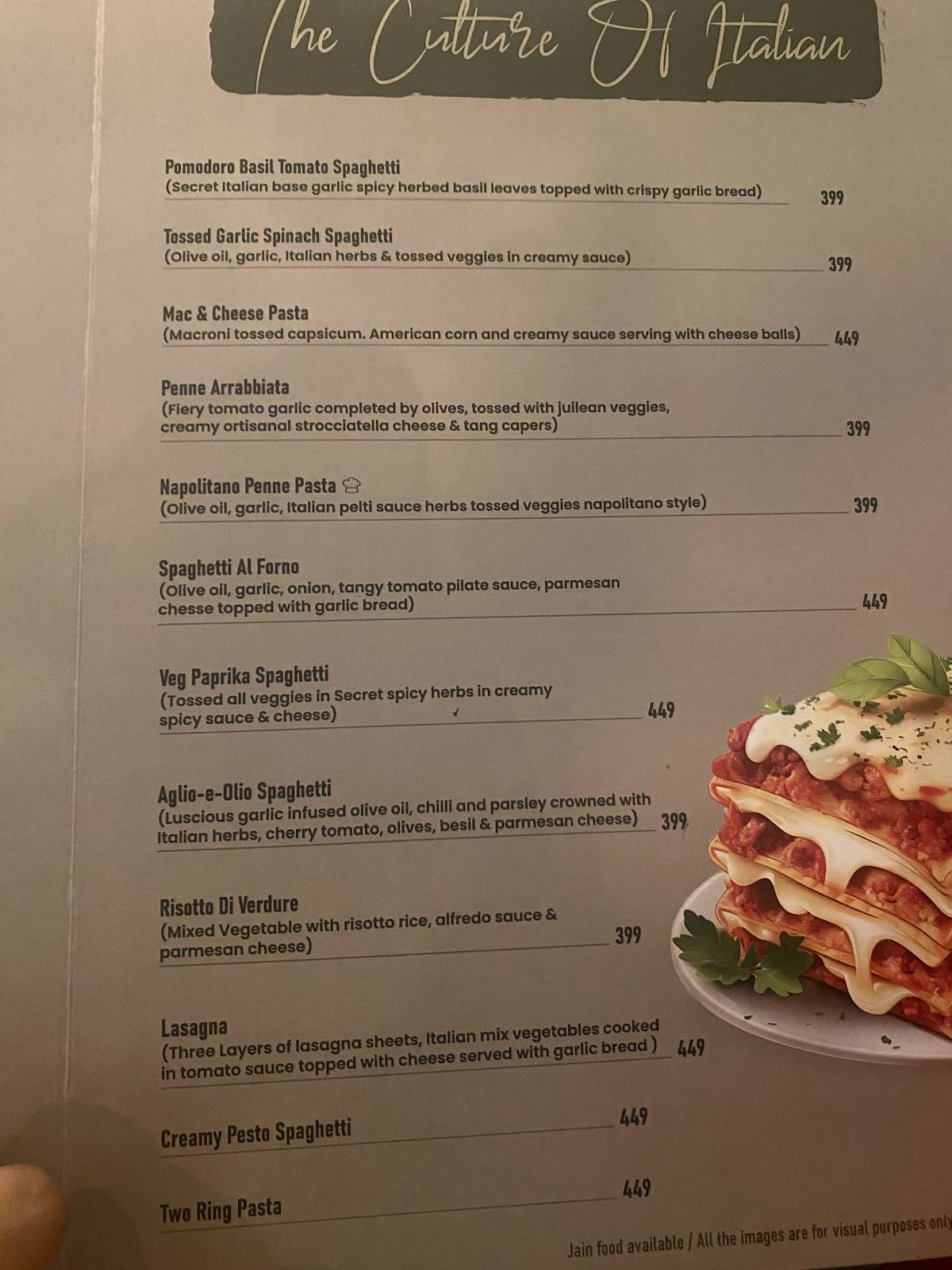 Aroma Pure Veg Restaurant menu