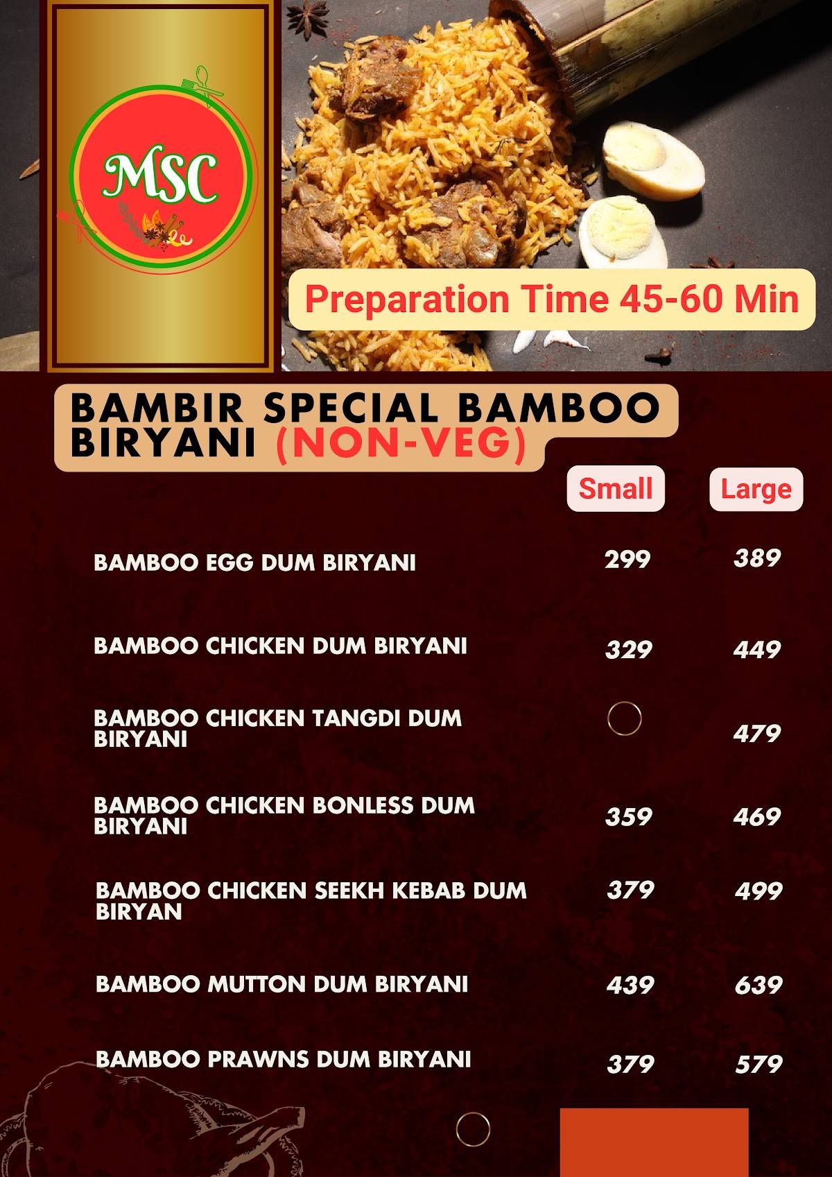Madras Spice Corner-Bambir House menu