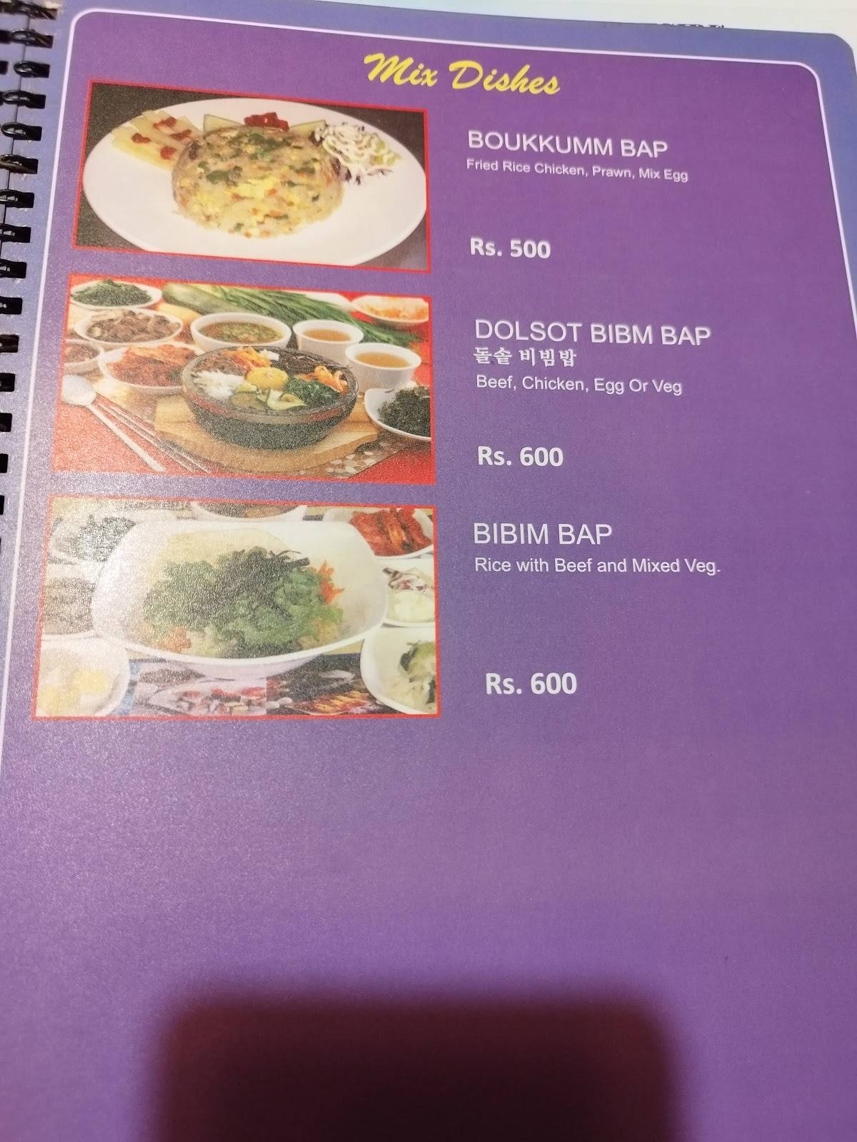 New Seoul Hotels - Korean and Japanese Hotel in Chennai menu