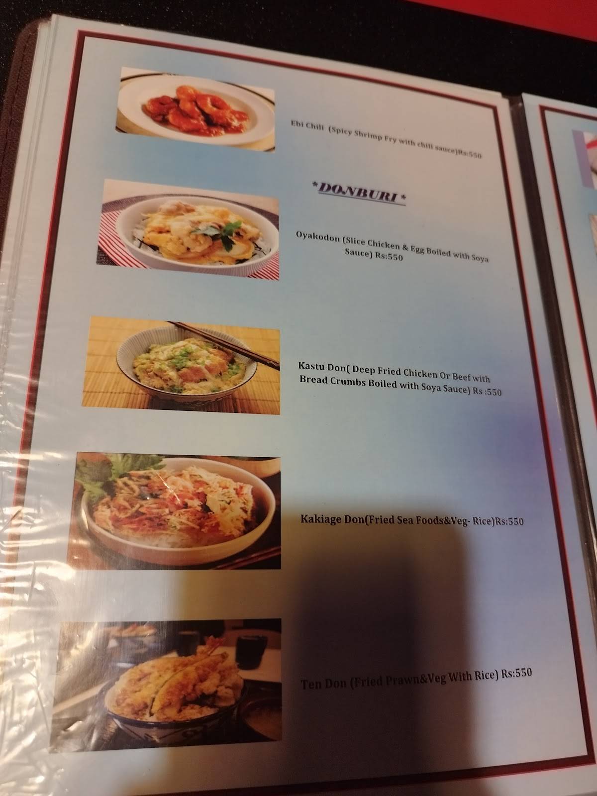 New Seoul Hotels - Korean and Japanese Hotel in Chennai menu