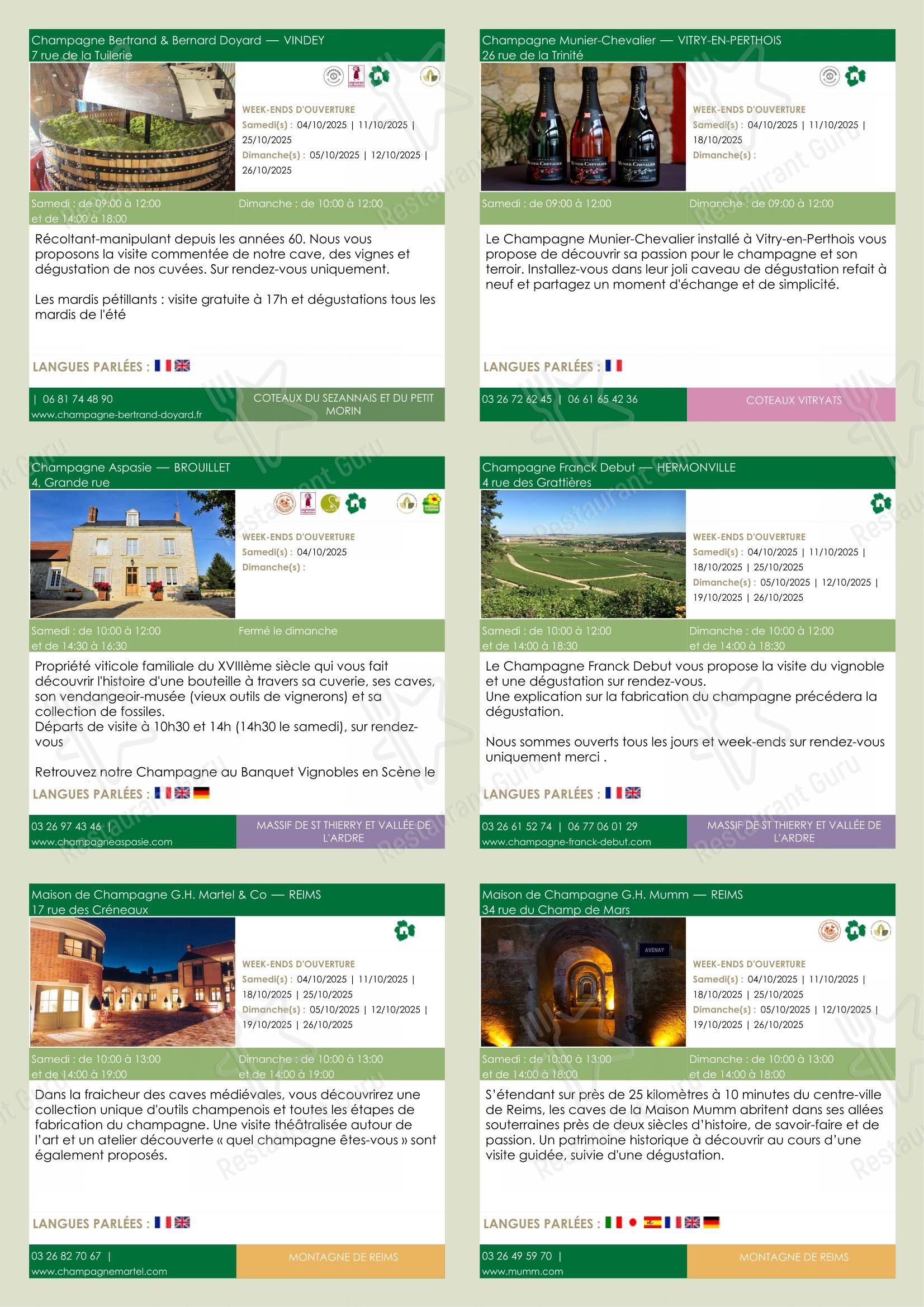 Chèvre et Menthe dans Reims - Menu