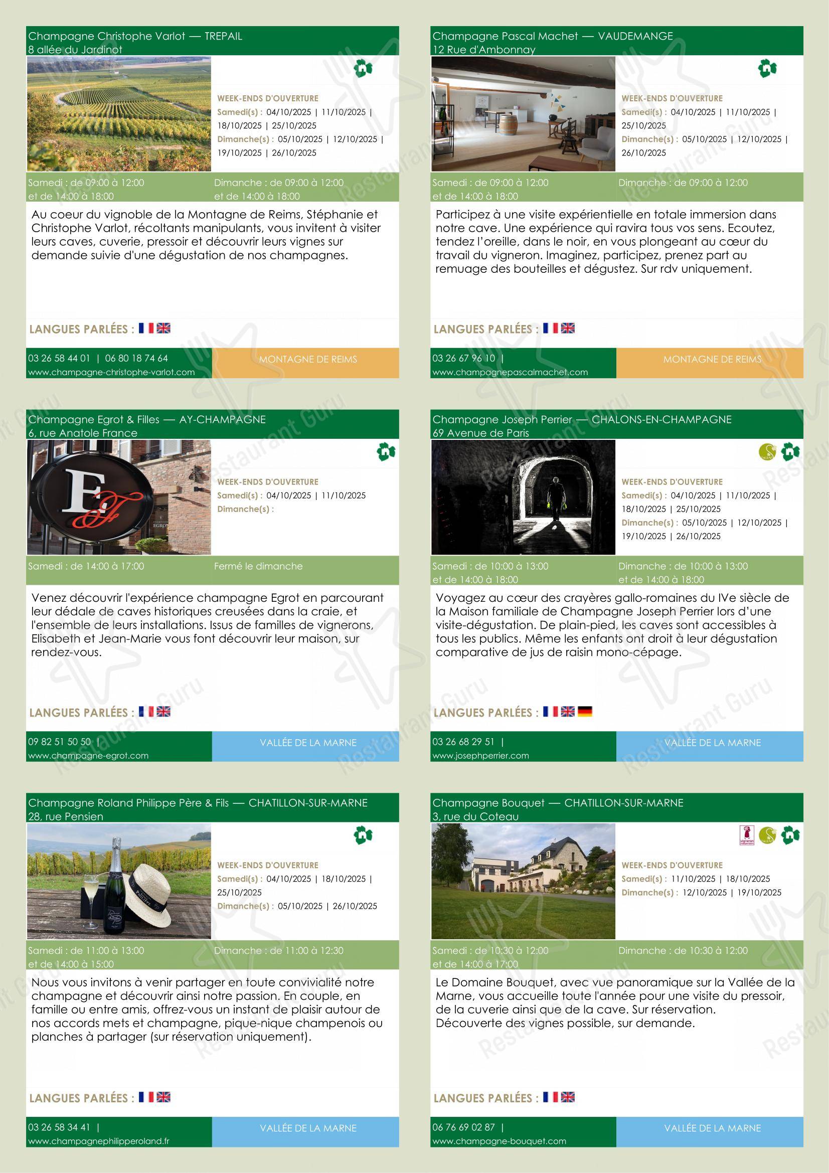 Menu pour Chèvre et Menthe restaurant