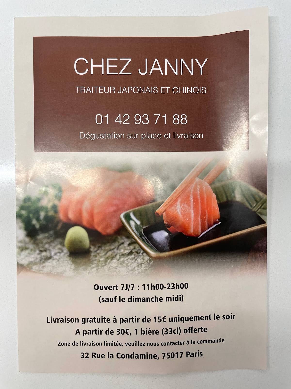 Menu de Chez Janny