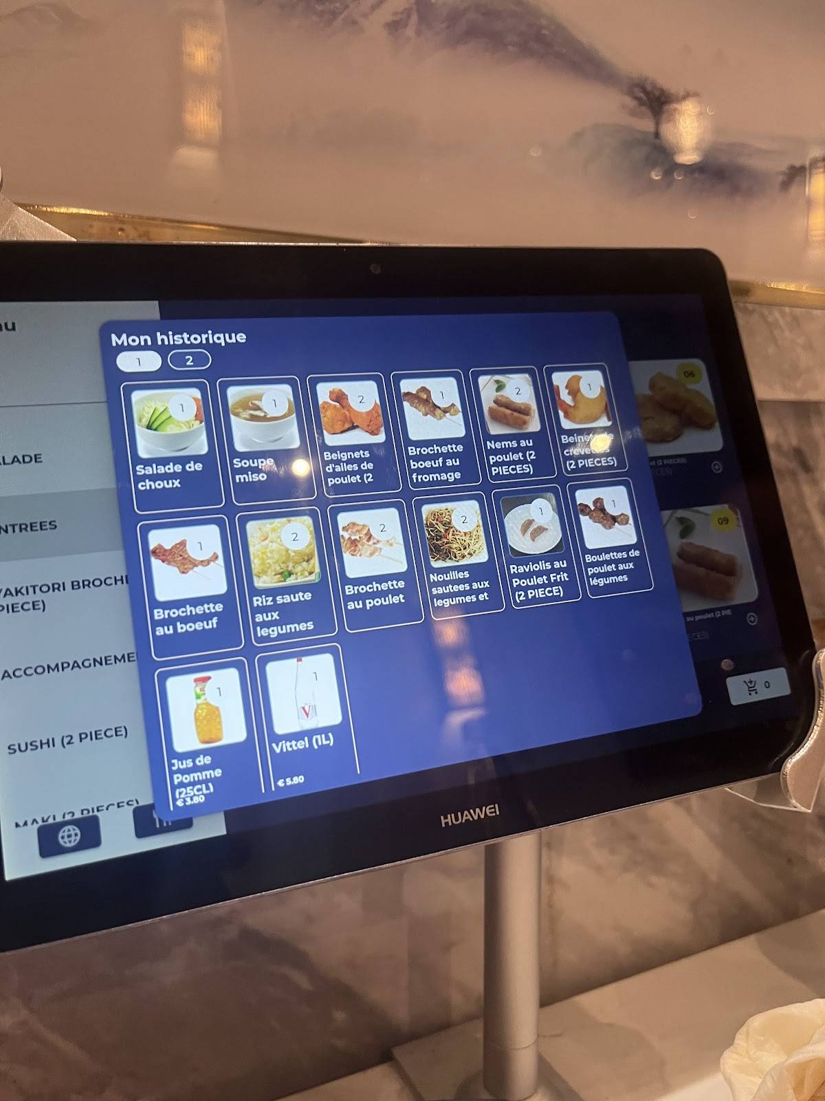 Menu de Chiba