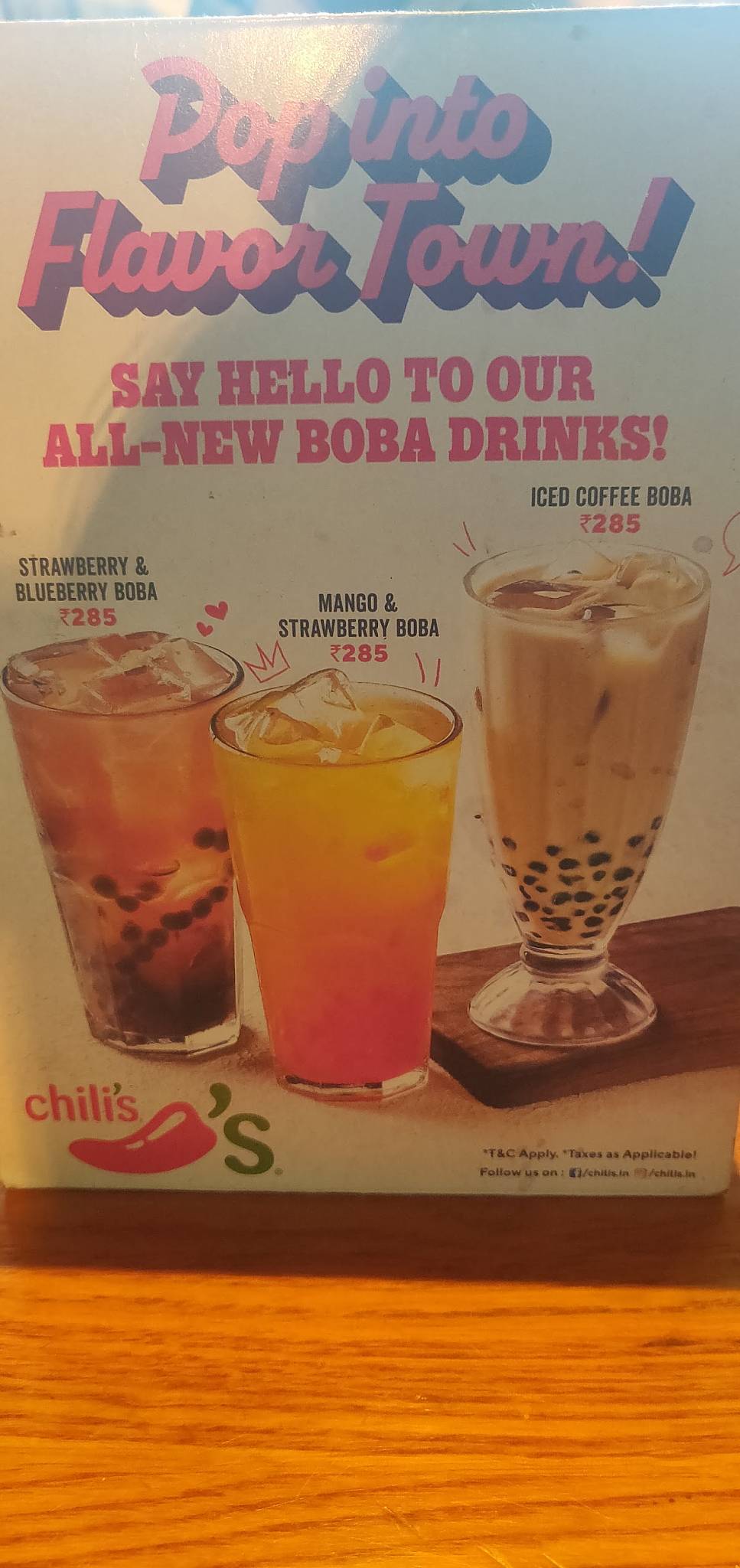 Chili's Grill & Bar menu