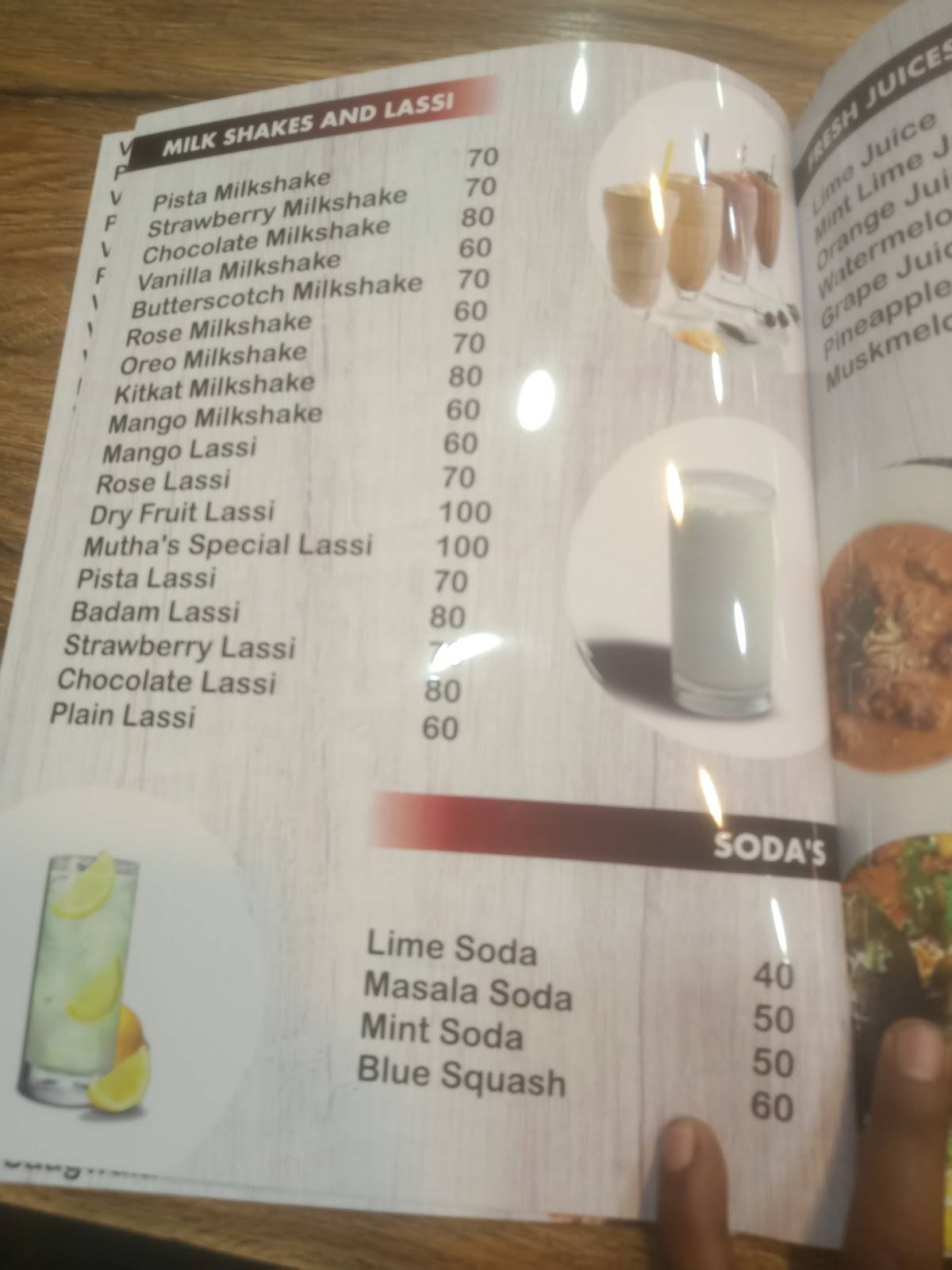 Mutha's kitchen menu