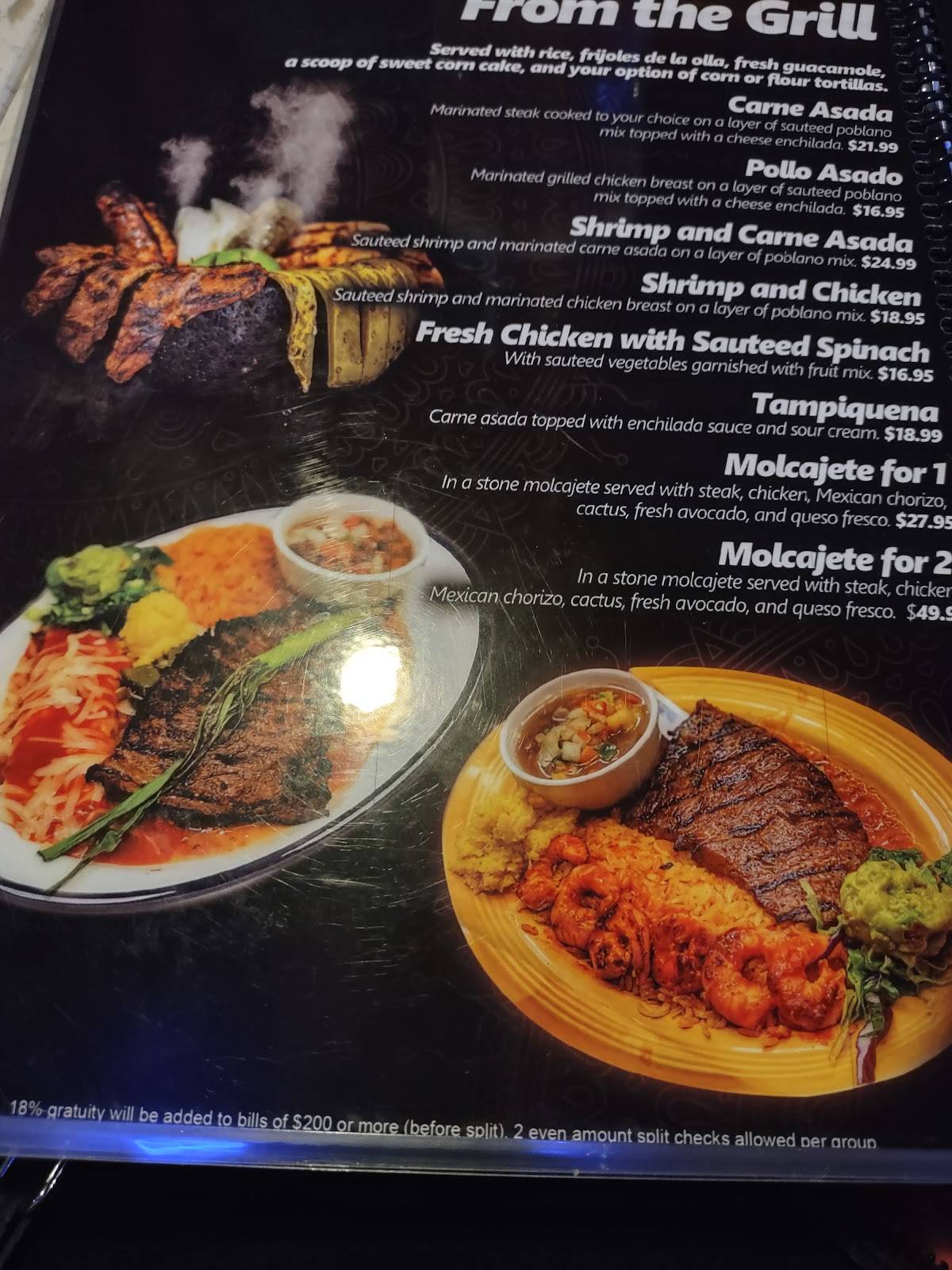 Menu at Chonitos Mexican Restaurant, Alhambra