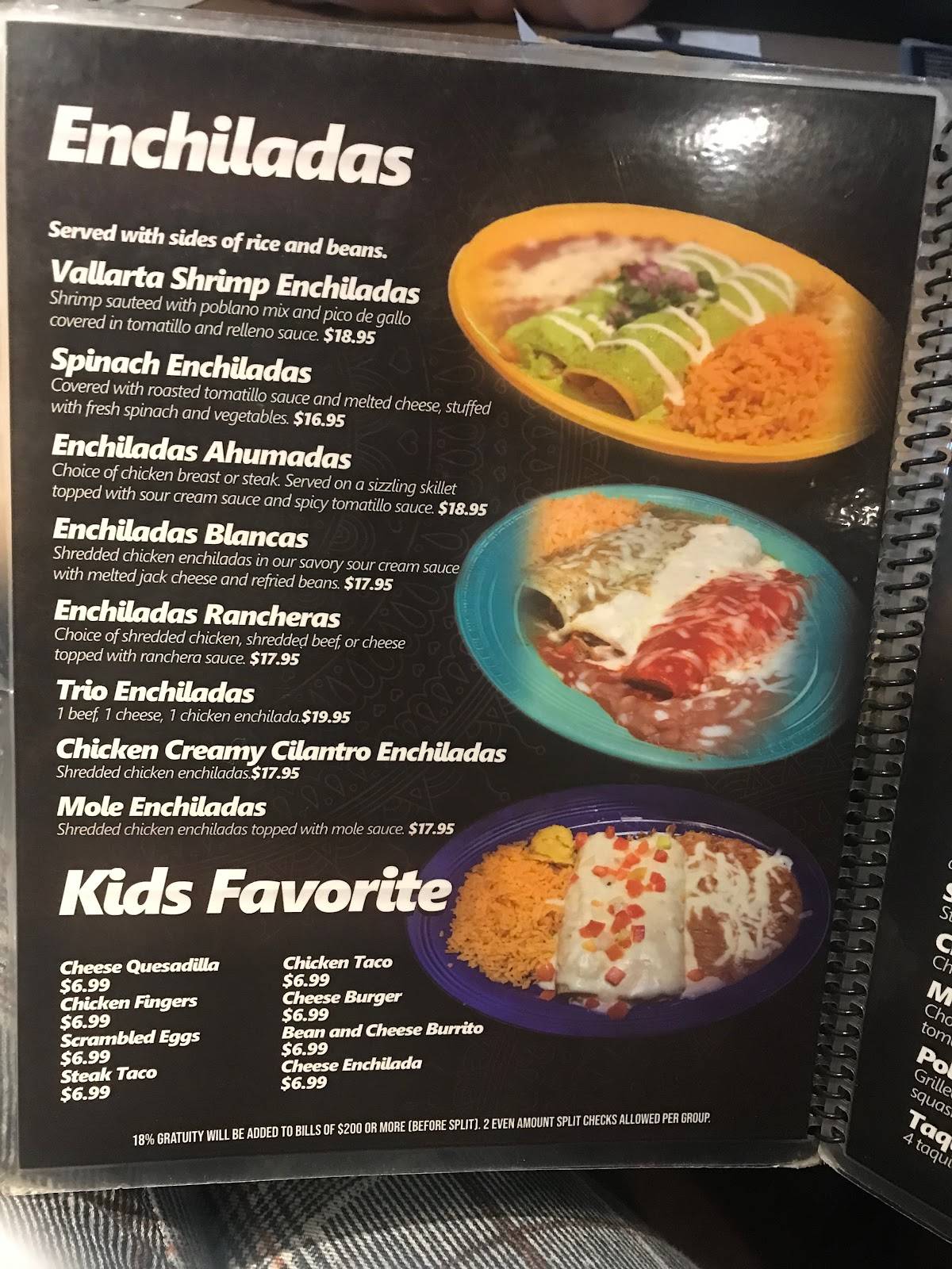 Chonitos Mexican Restaurant Menu