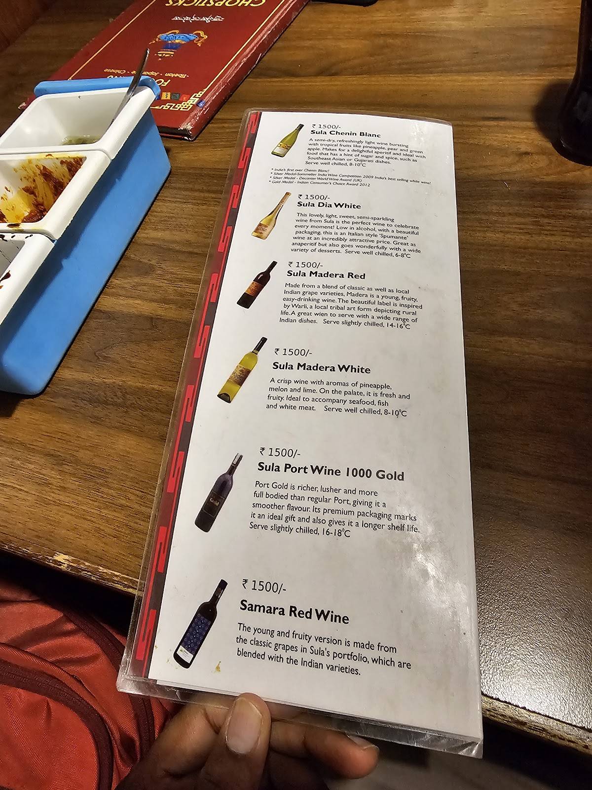 Chopsticks Restaurant menu