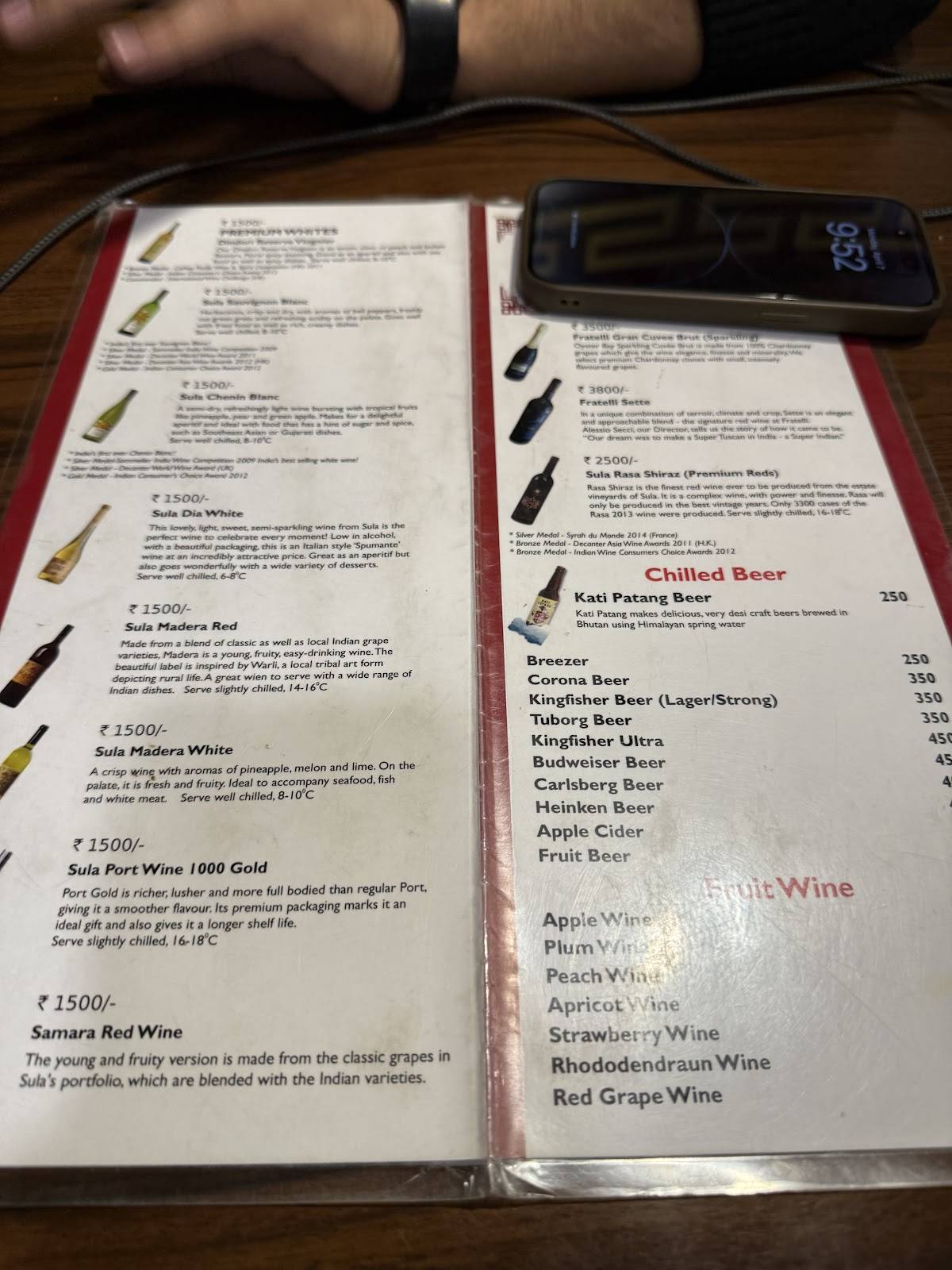 Chopsticks Restaurant menu