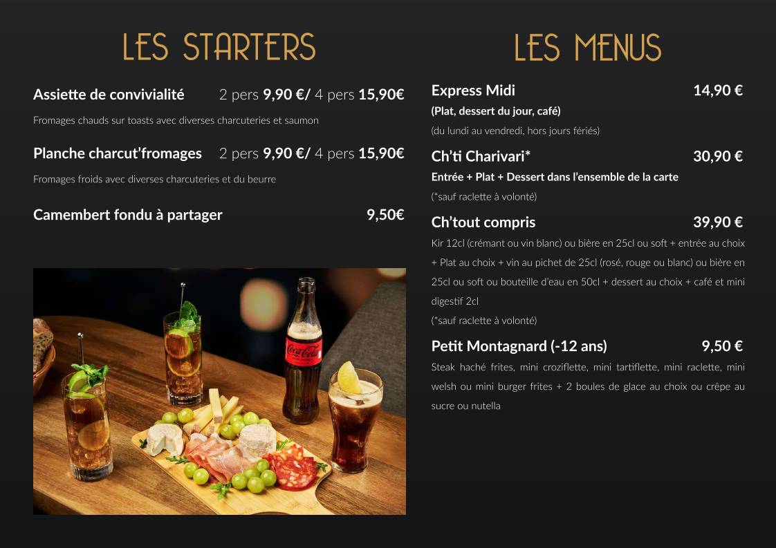 Menu de Ch'ti Charivari