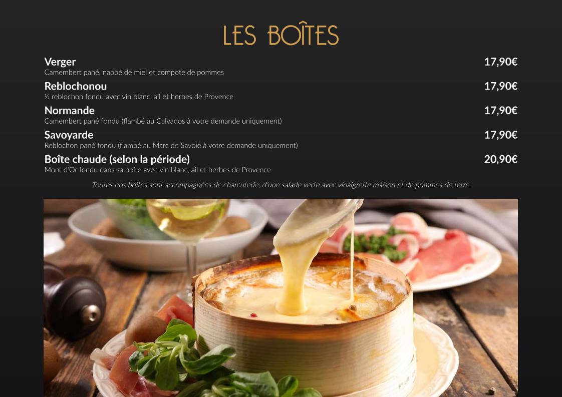 Menu de Ch'ti Charivari