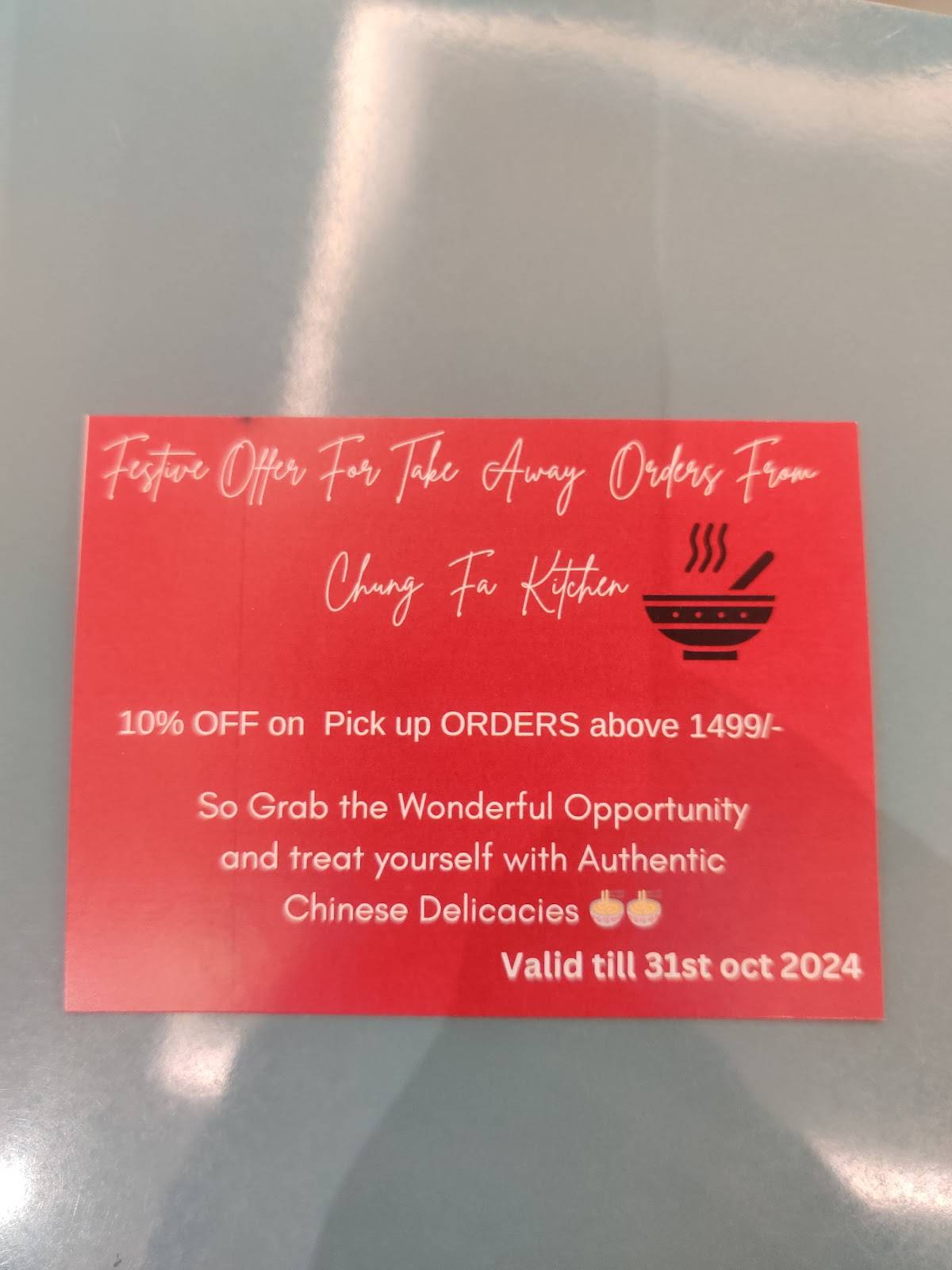 Chung Fa Kitchen-Best Chinese Restaurant in Vasna-Bhayli menu