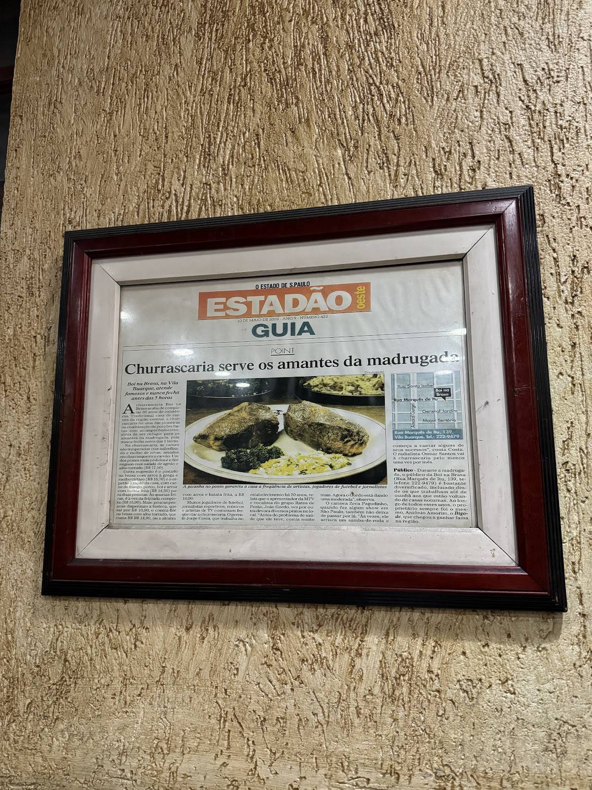 Churrascaria Boi Na Brasa cardápio