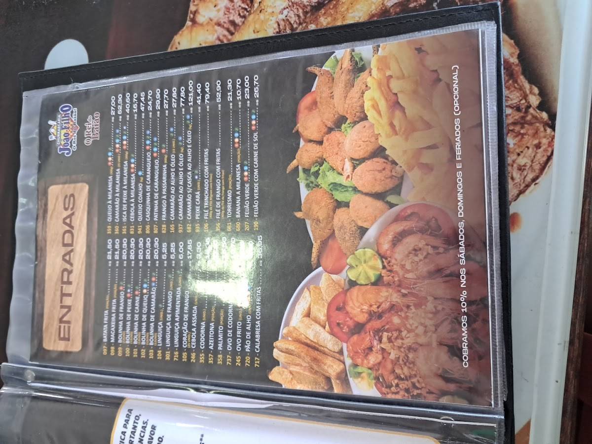 Churrascaria João Filho O Rei Do Baião cardápio