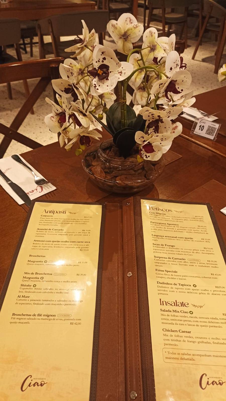 Ciao Ristorante cardápio