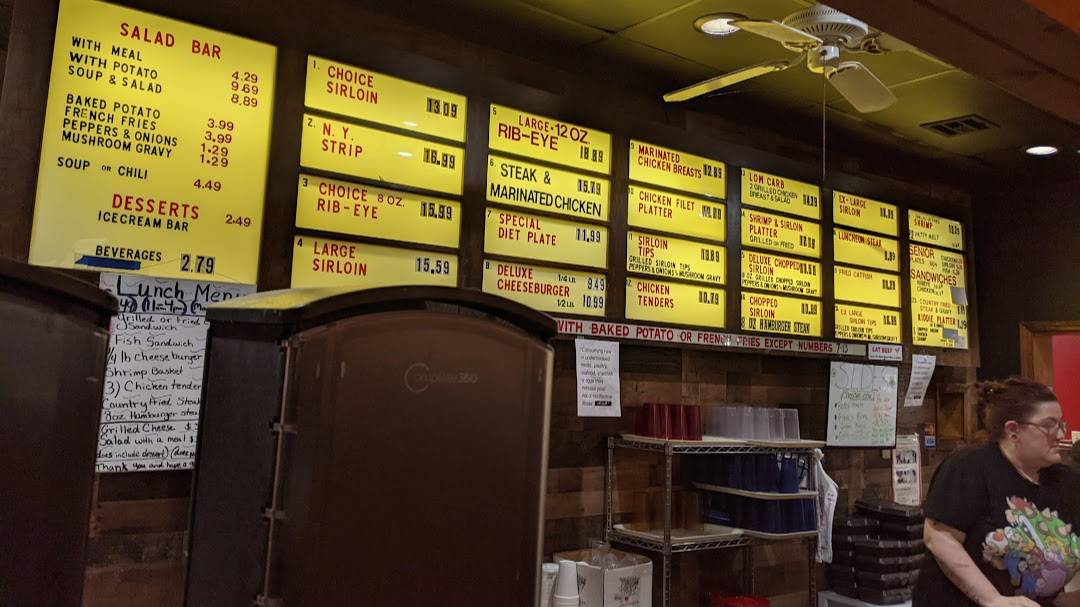 Menu at Circle J Family Steak House steakhouse, Blue Ridge