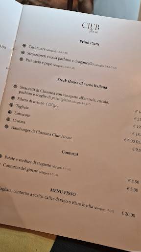 Menu di Club House 