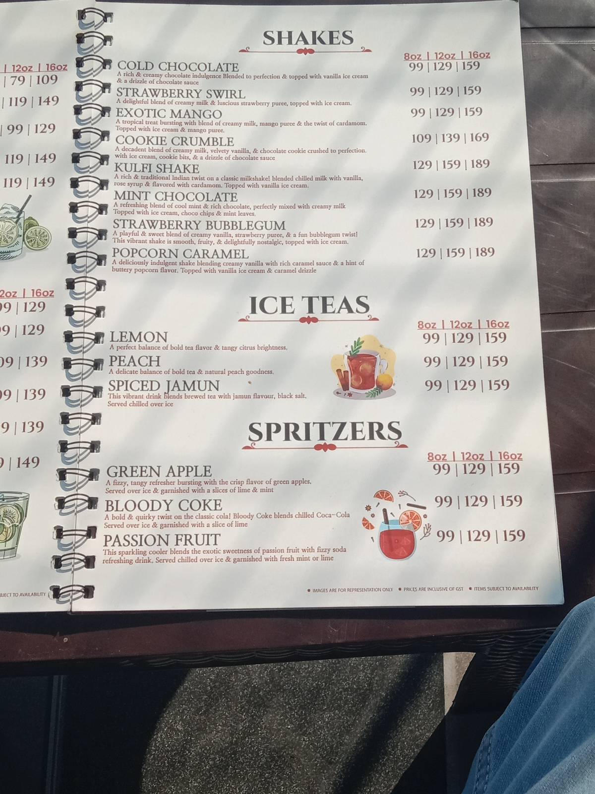 Coffee Dude (Indiranagar) menu
