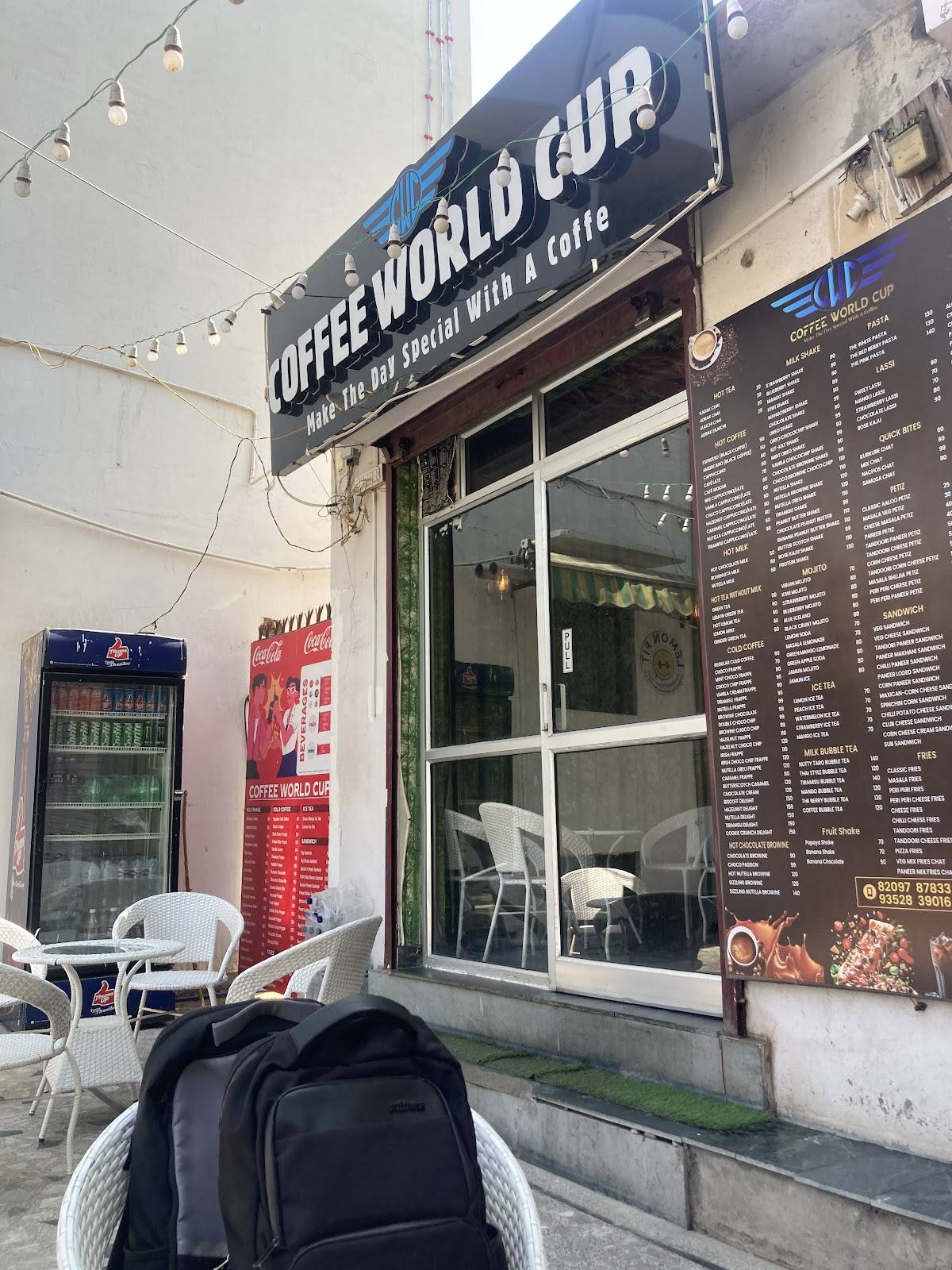 Coffee World Cup menu