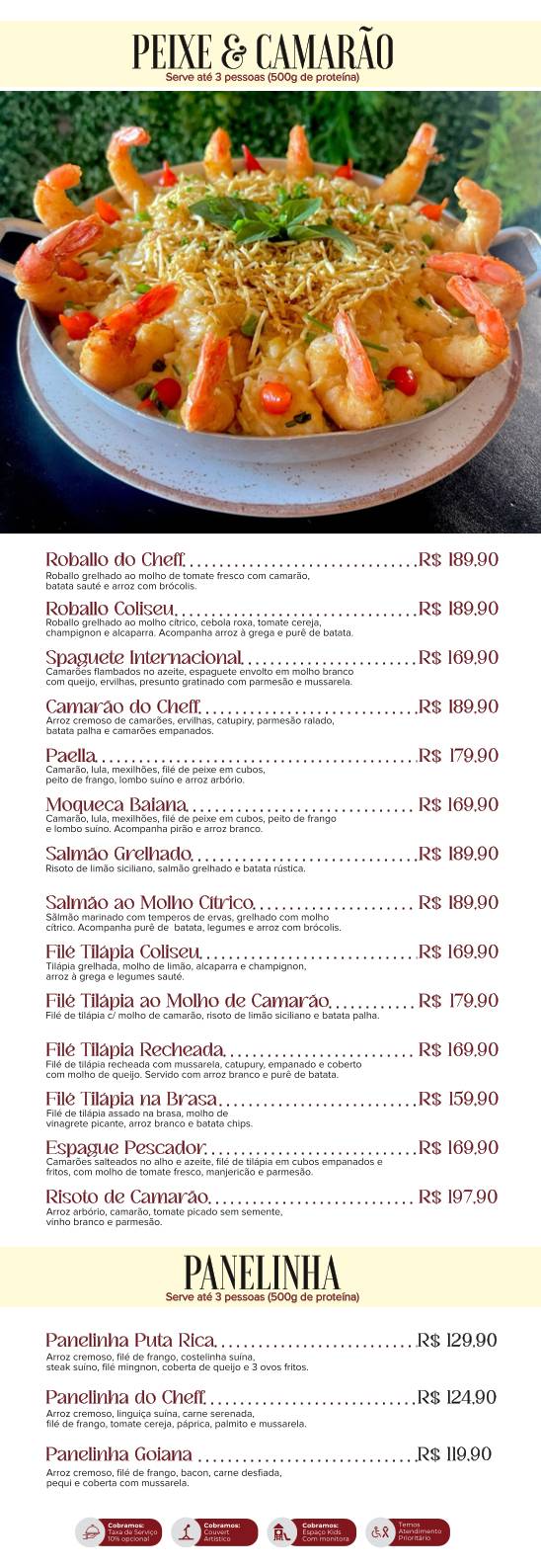 Restaurante Coliseu Grelhados cardápio