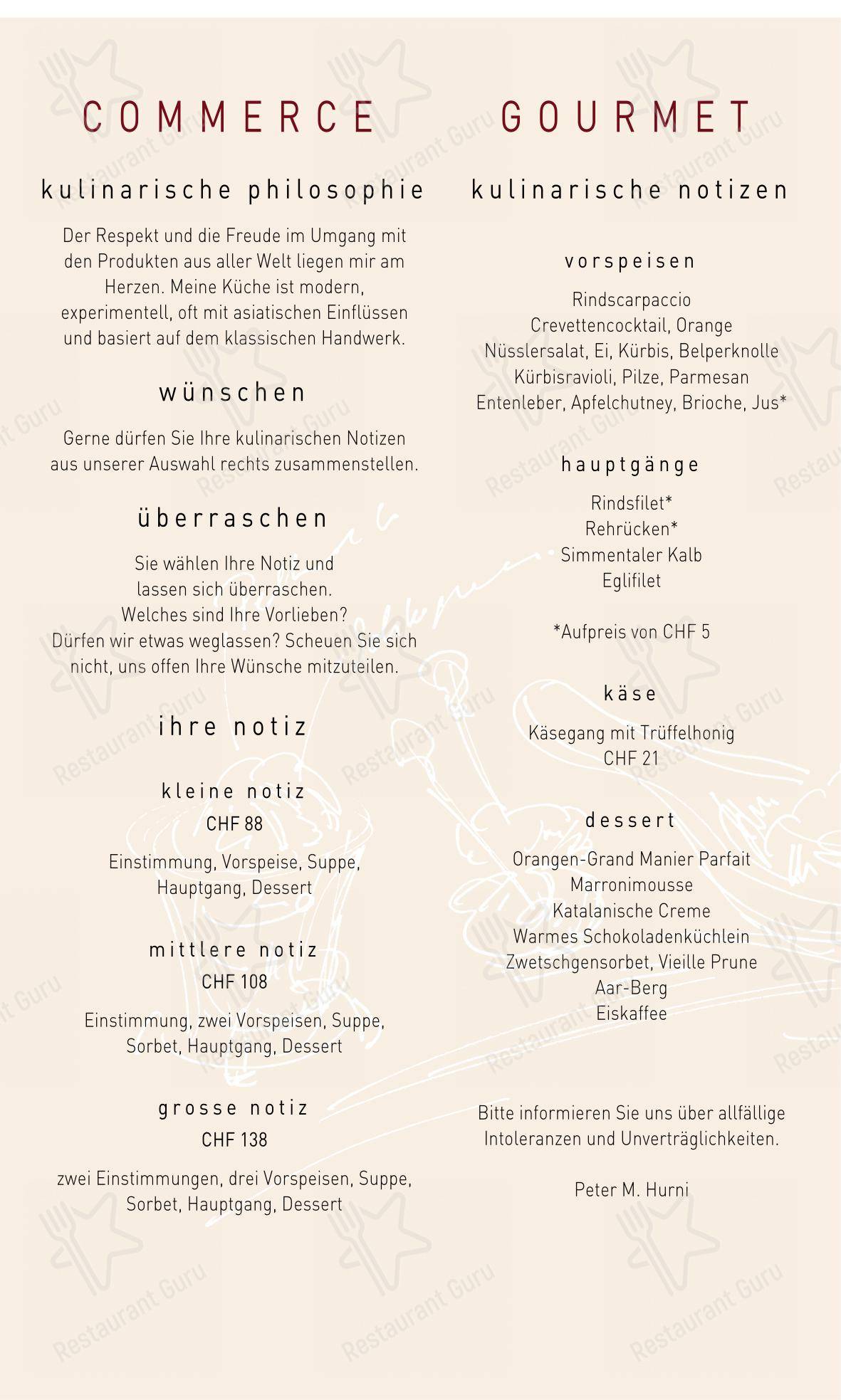 Commerce in Aarberg - Основное меню