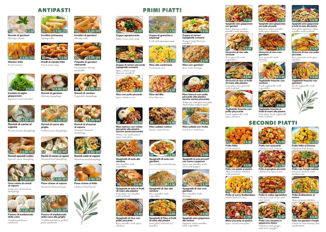 Menu di Ristorante cinese Mix 