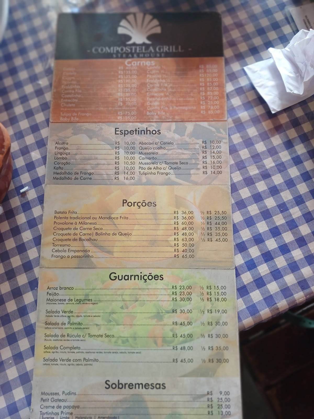 Compostela Grill - Restaurante em Atibaia cardápio