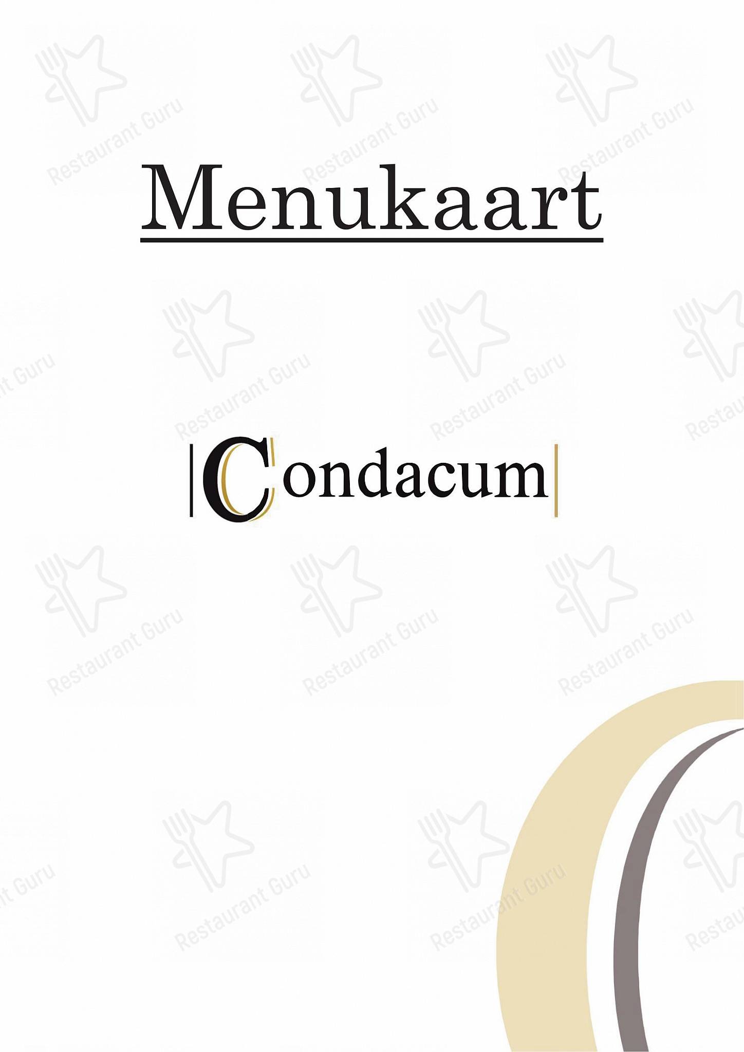 Menu pour Restaurant Condacum - Wine Menu