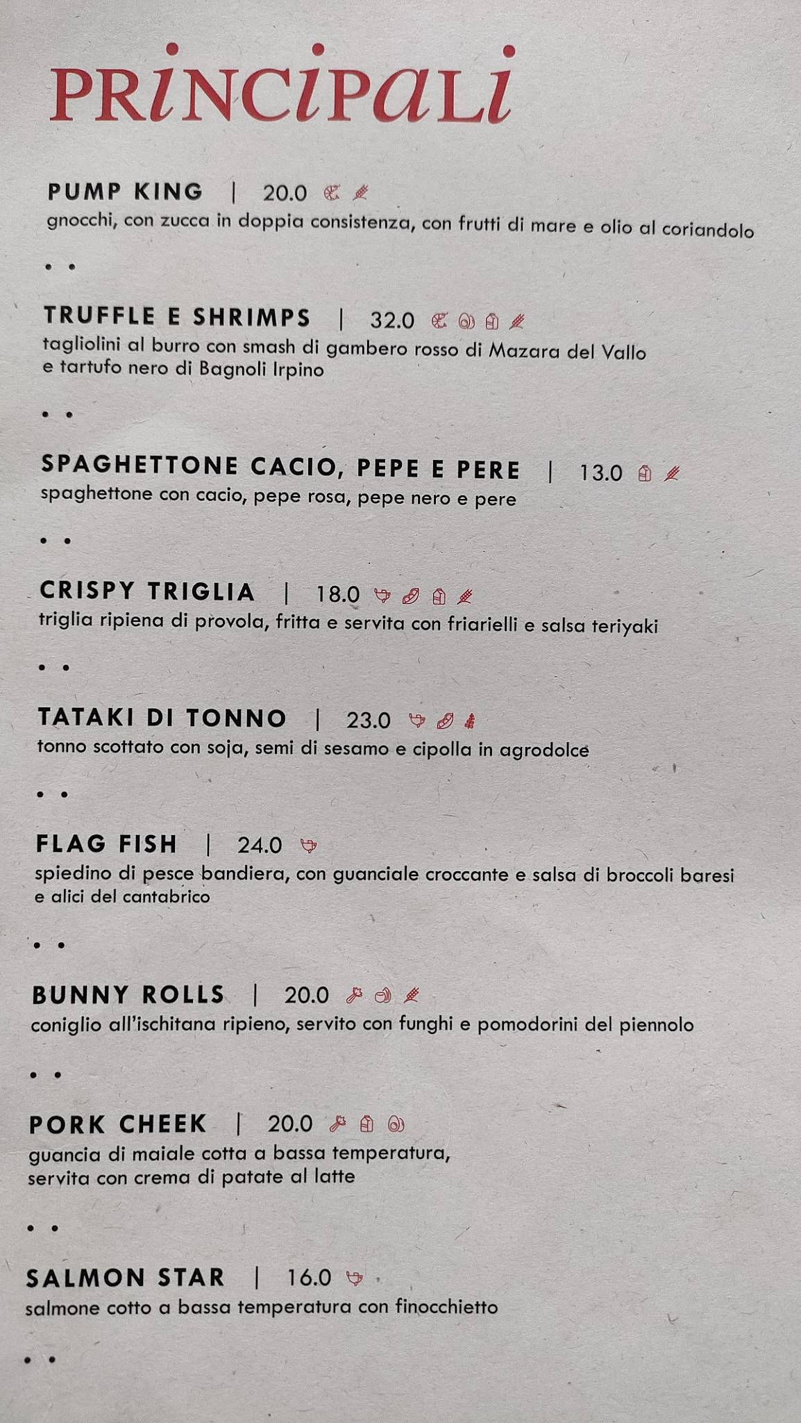 Menu di Confini 