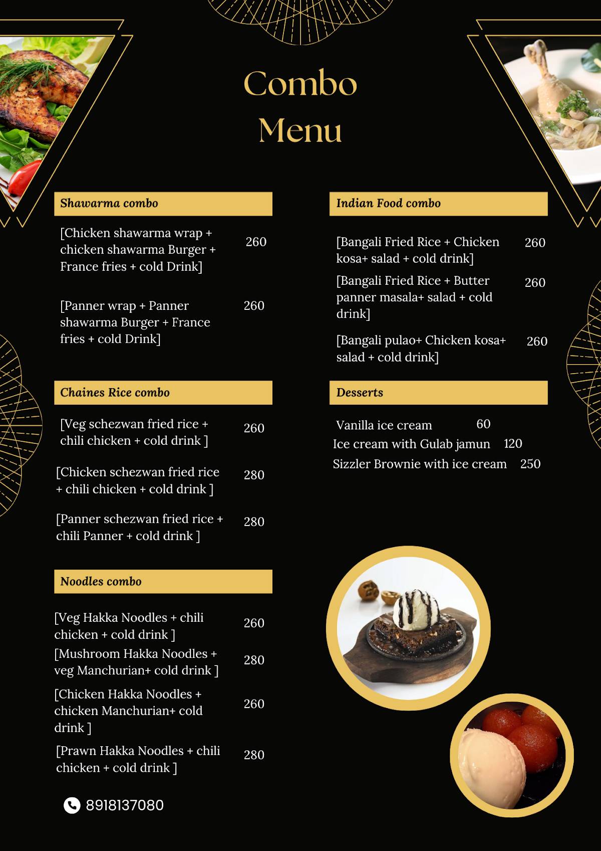 Chef shawarma menu