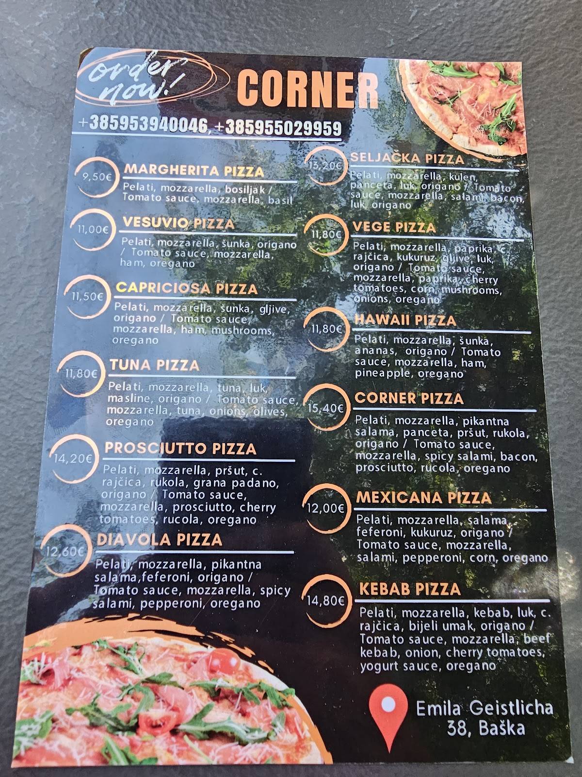 Menu di Corner Baška 
