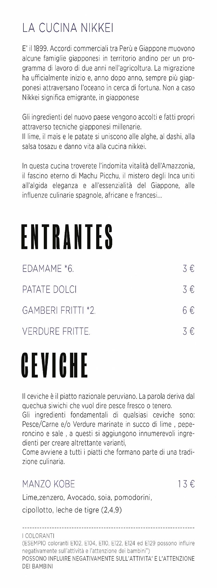Menu di Coropuna 