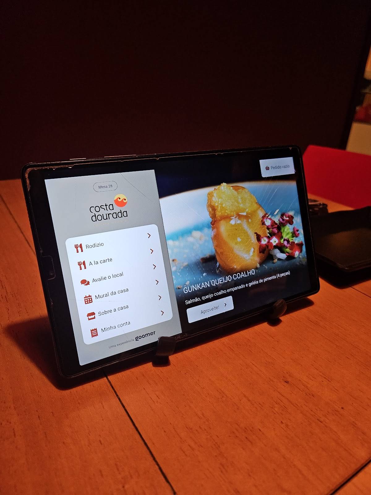 Costa Dourada cardápio