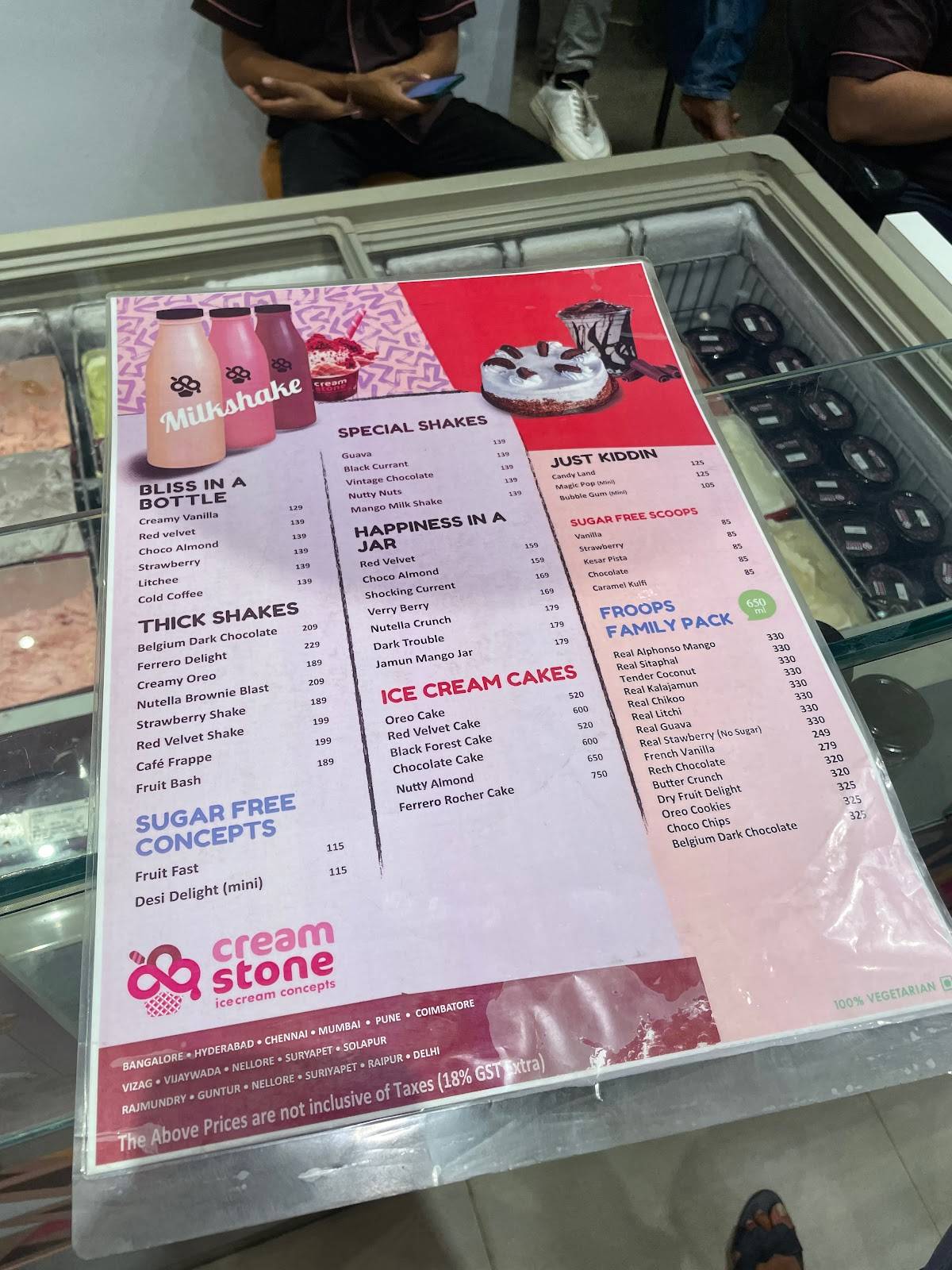 Cream Stone - Ice-Cream Concepts menu