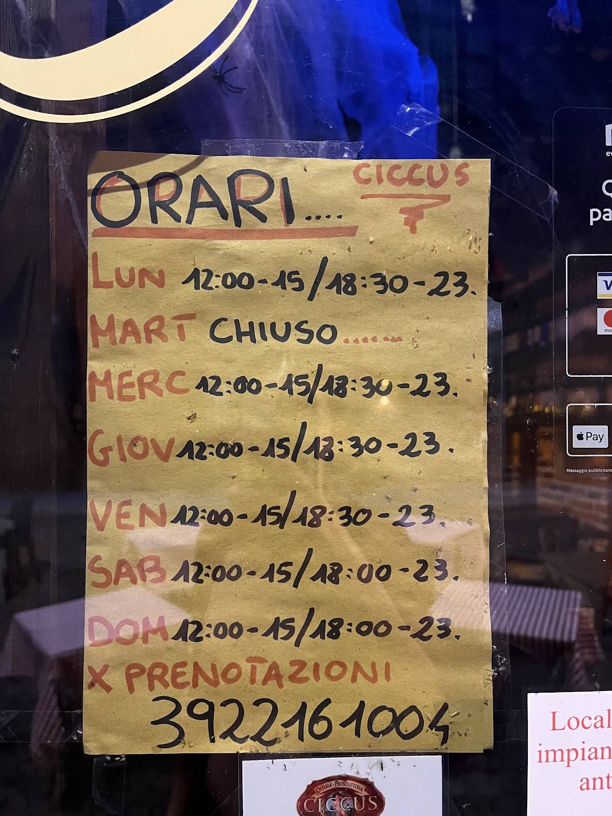 Menu di OSTERIA EnoDiVinus Prosciutteria 