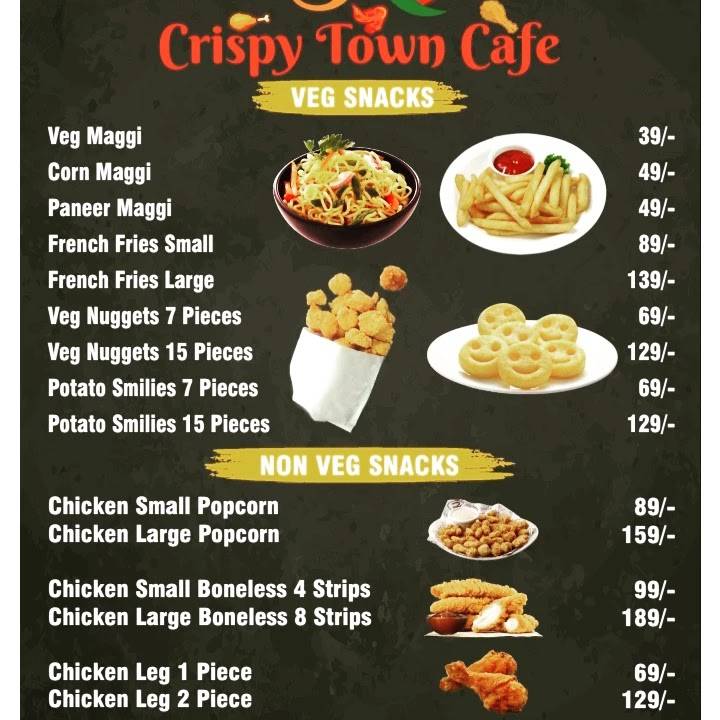 Crispy Town Cafe menu