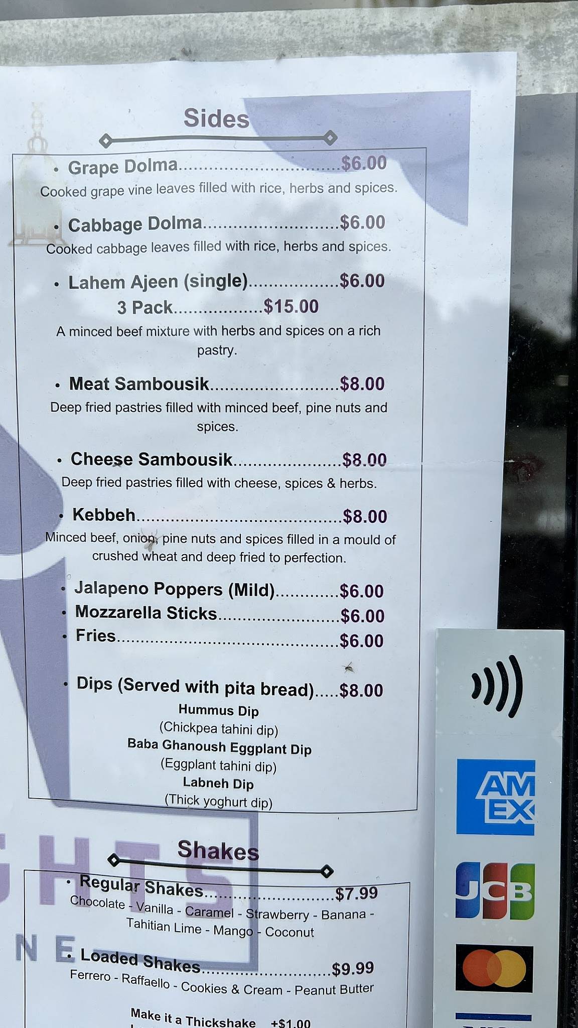 Menu at Crispyz restaurant, Mill Park