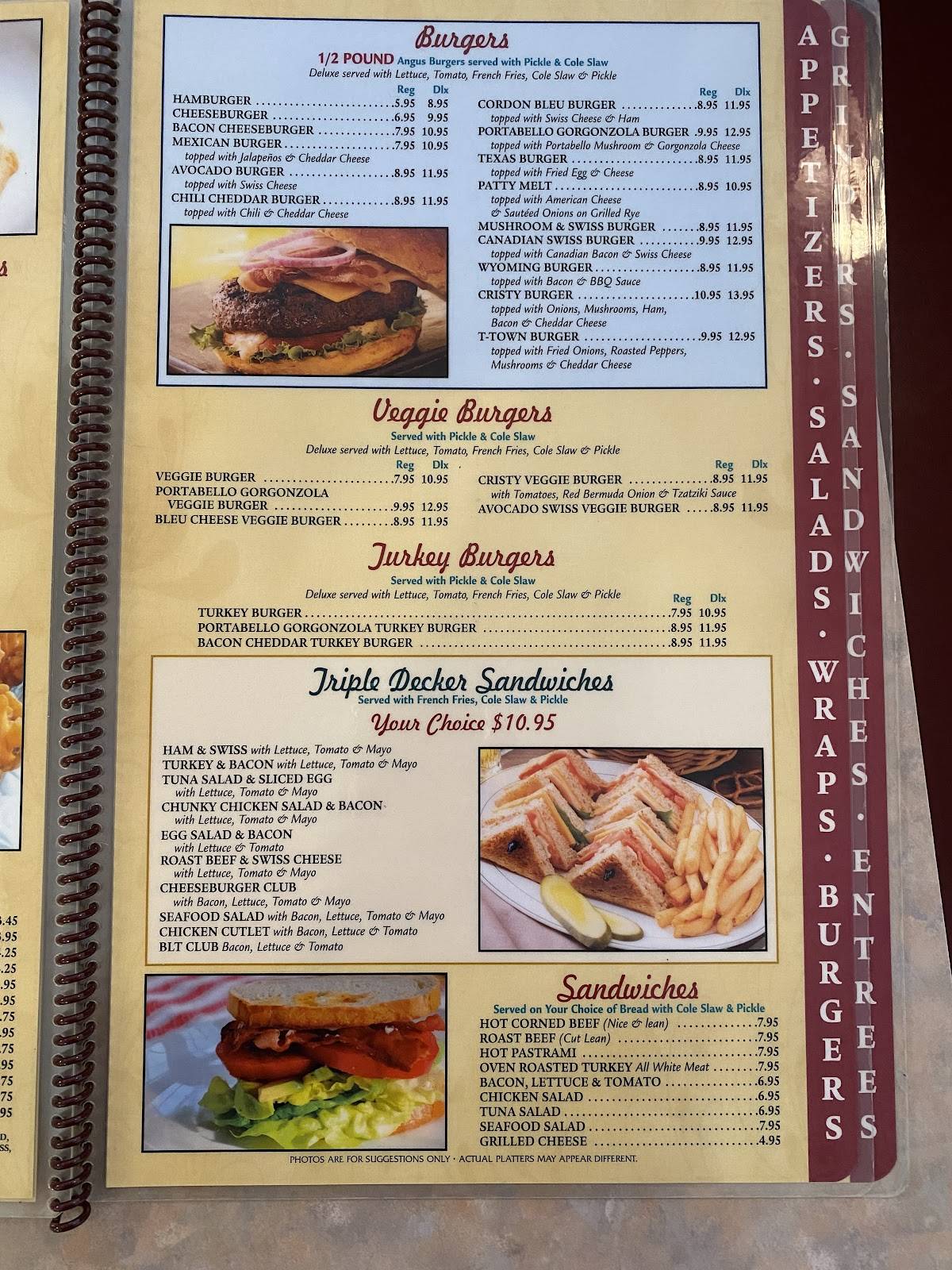 Menu at Cristys Restaurant, Torrington