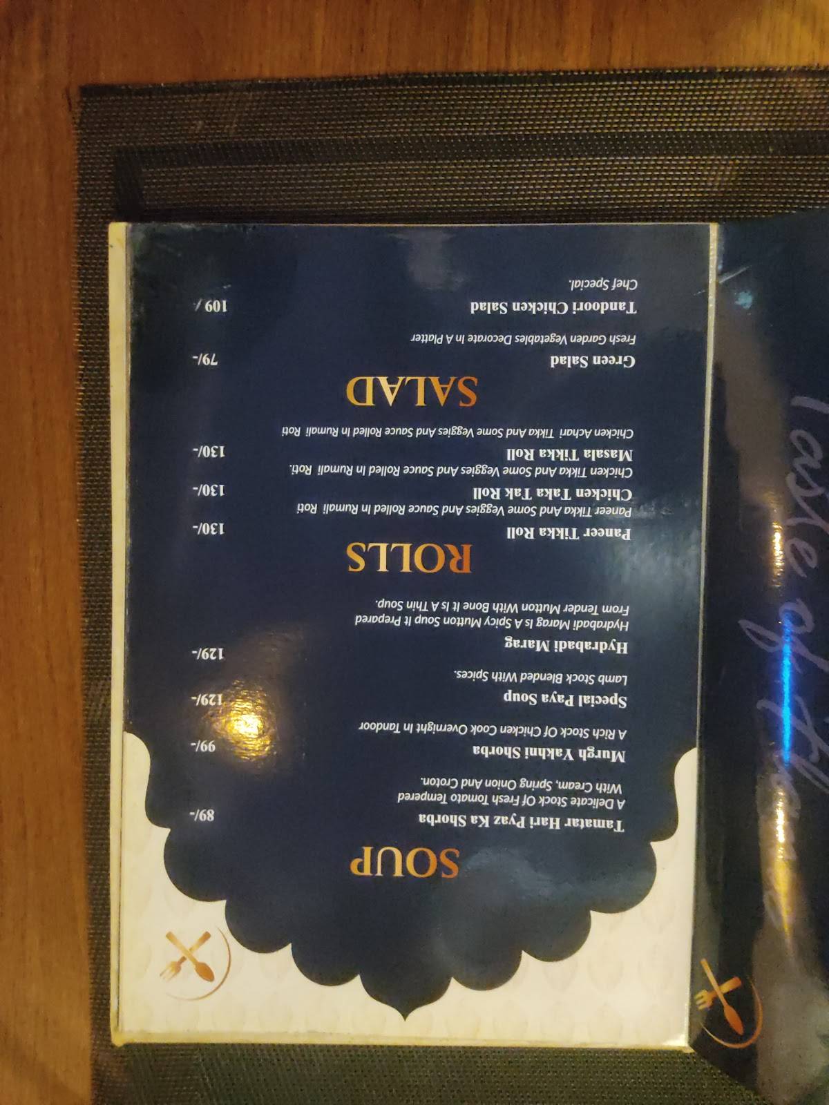 Crystal- Banquet and Rooftop Restaurant menu