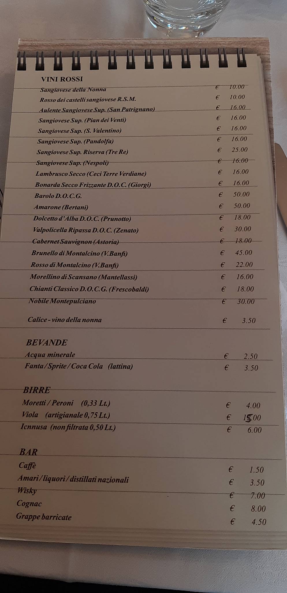 Menu di Ristorante Cucina della Nonna 