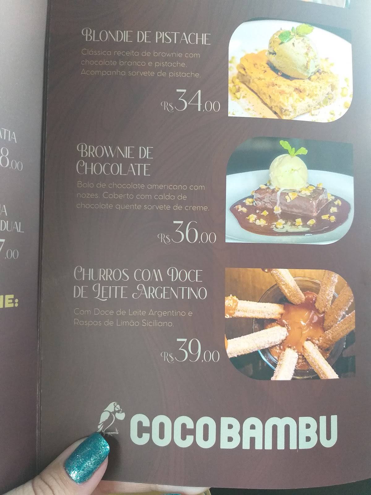 Coco Bambu Curitiba - Shopping Crystal cardápio