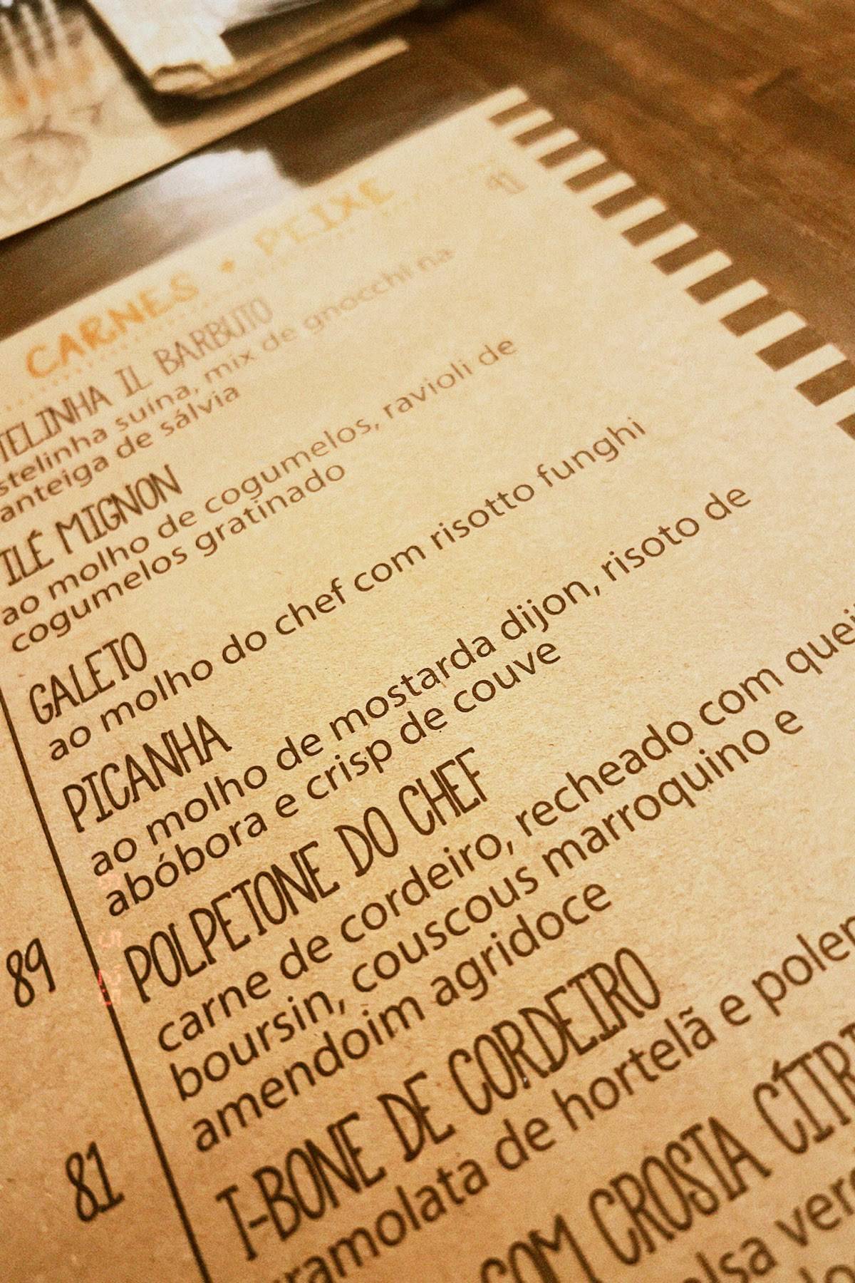 Il Barbuto Alameda cardápio